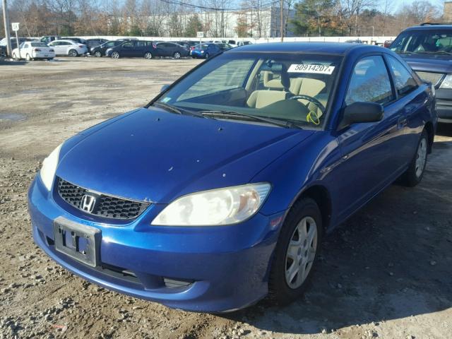 1HGEM22155L000031 - 2005 HONDA CIVIC DX V BLUE photo 2