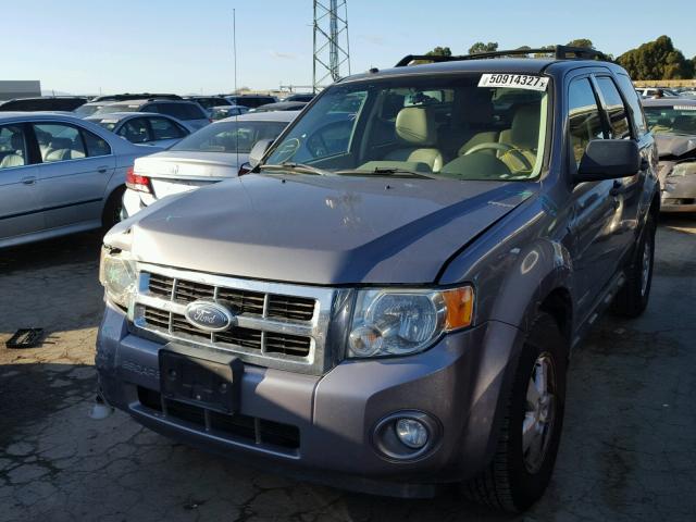 1FMCU03148KA24643 - 2008 FORD ESCAPE XLT GRAY photo 2