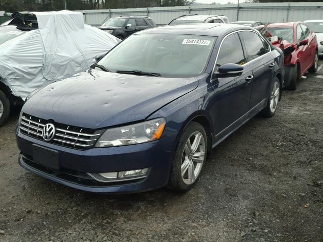 1VWCN7A32EC094627 - 2014 VOLKSWAGEN PASSAT SEL BLUE photo 2