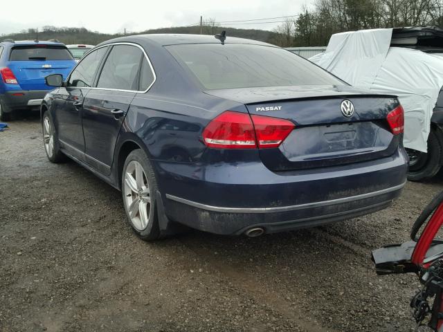 1VWCN7A32EC094627 - 2014 VOLKSWAGEN PASSAT SEL BLUE photo 3