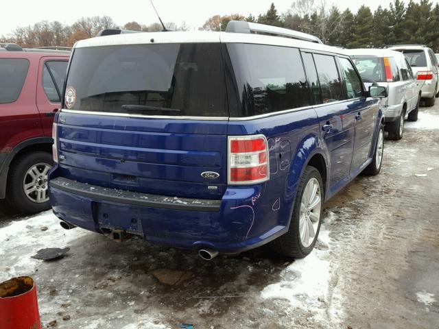 2FMHK6C80DBD28424 - 2013 FORD FLEX SEL BLUE photo 4