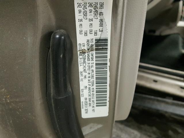 1J8HG58N46C141407 - 2006 JEEP COMMANDER GOLD photo 10