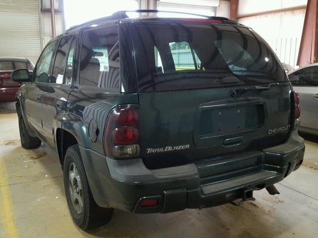 1GNDS13S722442951 - 2002 CHEVROLET TRAILBLAZE GREEN photo 3