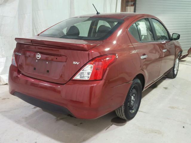 3N1CN7AP9HK446030 - 2017 NISSAN VERSA S RED photo 4