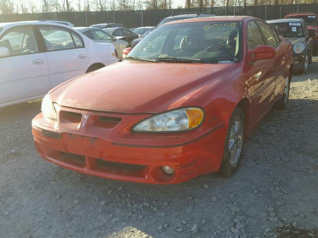 1G2NV52E91C181245 - 2001 PONTIAC GRAND AM G RED photo 2