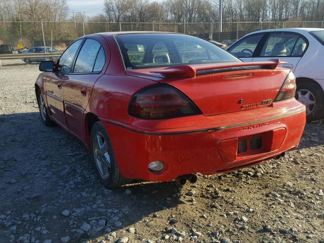 1G2NV52E91C181245 - 2001 PONTIAC GRAND AM G RED photo 3