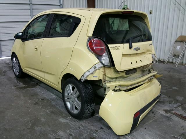 KL8CB6S90EC526584 - 2014 CHEVROLET SPARK LS YELLOW photo 3