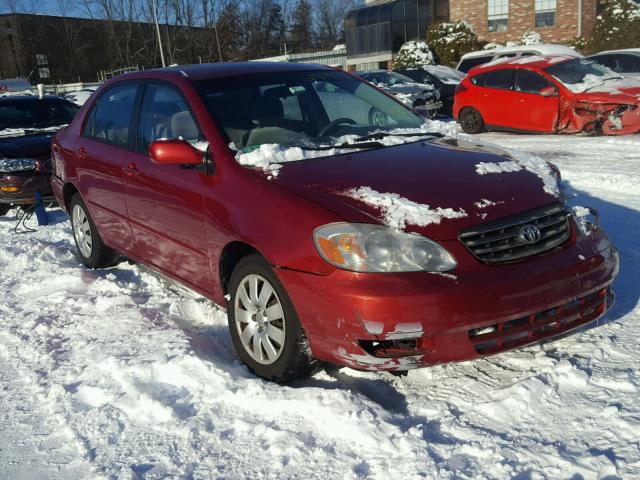 2T1BR32E03C066681 - 2003 TOYOTA COROLLA CE RED photo 1