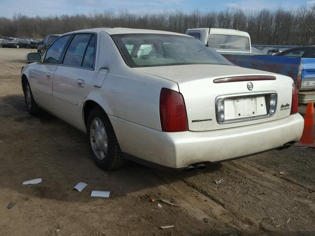 1G6KD54Y41U225397 - 2001 CADILLAC DEVILLE WHITE photo 3