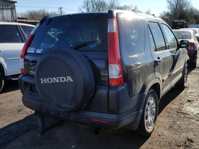 JHLRD78886C037676 - 2006 HONDA CR-V EX BLACK photo 4