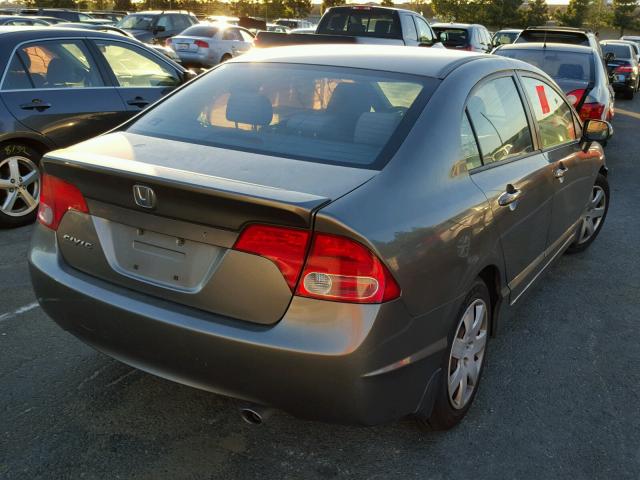 1HGFA16586L071097 - 2006 HONDA CIVIC LX GRAY photo 4