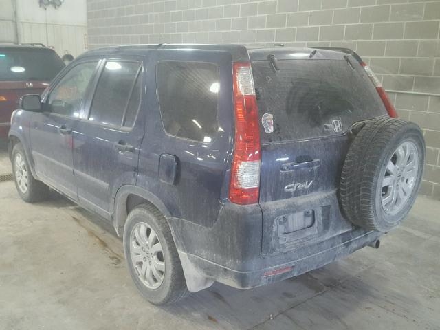 SHSRD788X5U310284 - 2005 HONDA CR-V EX BLUE photo 3