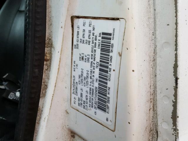 2B7JB21Y71K524650 - 2001 DODGE RAM VAN B2 WHITE photo 10