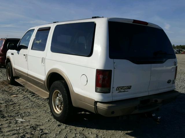 1FMNU44S63EB12480 - 2003 FORD EXCURSION WHITE photo 3