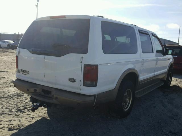 1FMNU44S63EB12480 - 2003 FORD EXCURSION WHITE photo 4