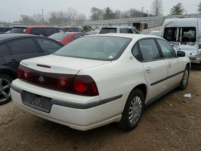 2G1WF52E319194585 - 2001 CHEVROLET IMPALA WHITE photo 4