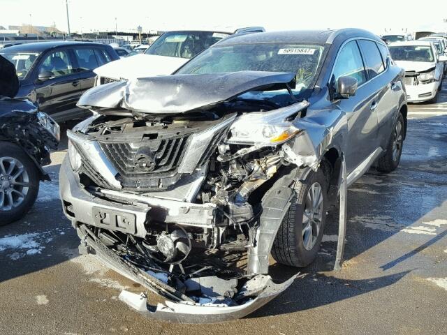 5N1AZ2MH7HN163678 - 2017 NISSAN MURANO S GRAY photo 2