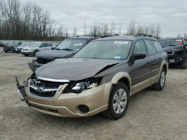 4S4BP60C587323184 - 2008 SUBARU OUTBACK GRAY photo 2