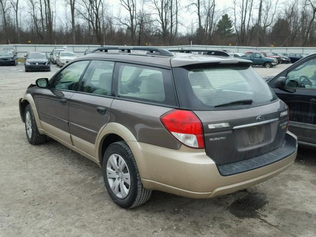 4S4BP60C587323184 - 2008 SUBARU OUTBACK GRAY photo 3