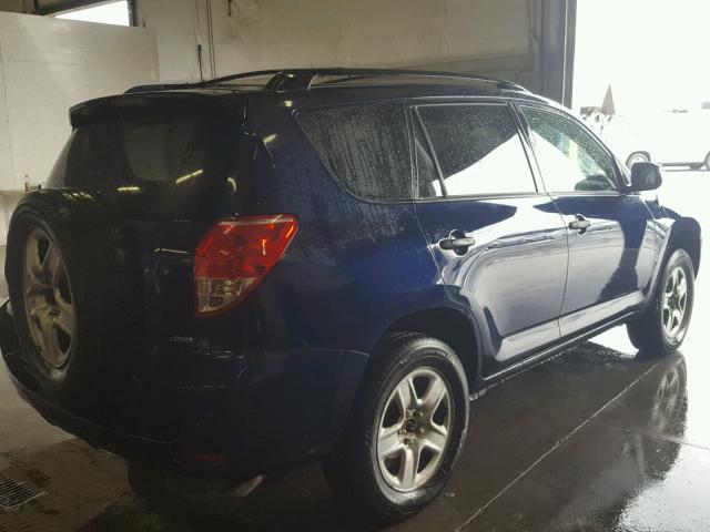 JTMBK33V376025607 - 2007 TOYOTA RAV4 BLUE photo 4