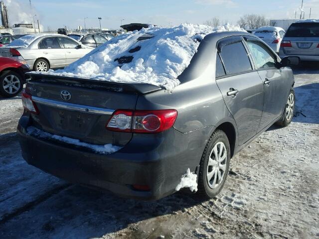 2T1BU4EE0CC765180 - 2012 TOYOTA COROLLA BA CHARCOAL photo 4