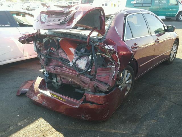 1HGCM668X6A031536 - 2006 HONDA ACCORD EX BURGUNDY photo 4