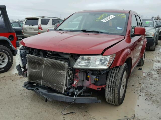 3D4GG57V29T604046 - 2009 DODGE JOURNEY SX RED photo 2