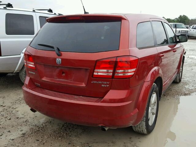 3D4GG57V29T604046 - 2009 DODGE JOURNEY SX RED photo 4