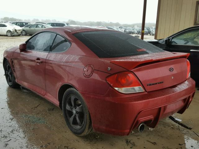 KMHHM65D15U169753 - 2005 HYUNDAI TIBURON MAROON photo 3