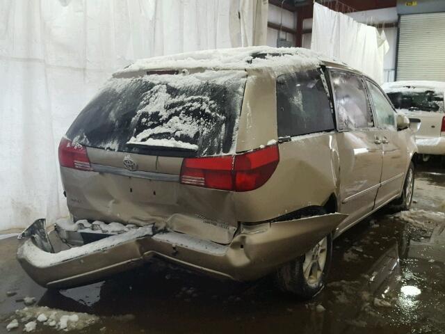 5TDBA22C54S015296 - 2004 TOYOTA SIENNA XLE GOLD photo 4