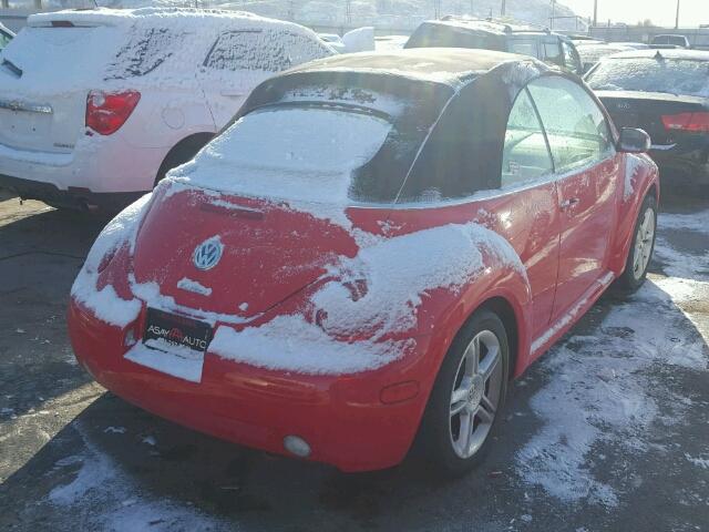 3VWCD21Y34M306577 - 2004 VOLKSWAGEN NEW BEETLE RED photo 4