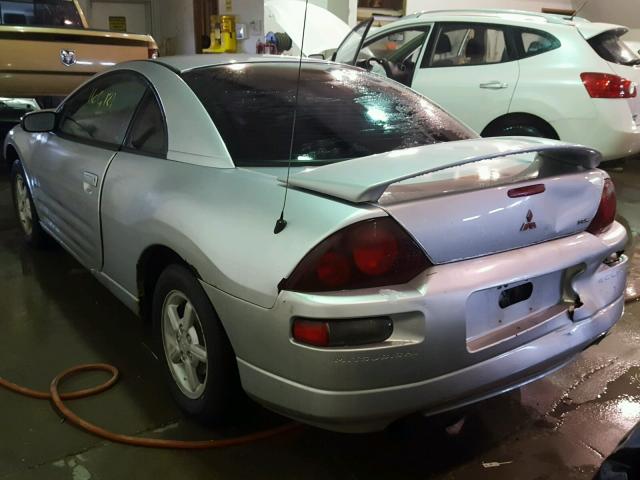 4A3AC34G9YE028847 - 2000 MITSUBISHI ECLIPSE RS SILVER photo 3