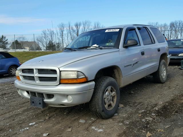 1B4HS38N62F148682 - 2002 DODGE DURANGO SP SILVER photo 2