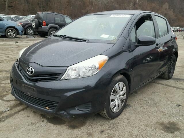 JTDKTUD33CD504499 - 2012 TOYOTA YARIS BLACK photo 2