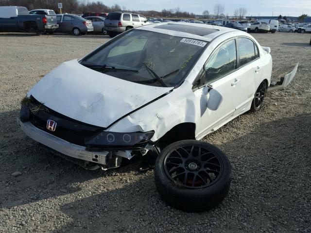 1HGFA15879L010808 - 2009 HONDA CIVIC EX WHITE photo 2