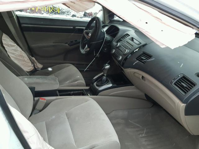 1HGFA15879L010808 - 2009 HONDA CIVIC EX თეთრი ფოტო 5
