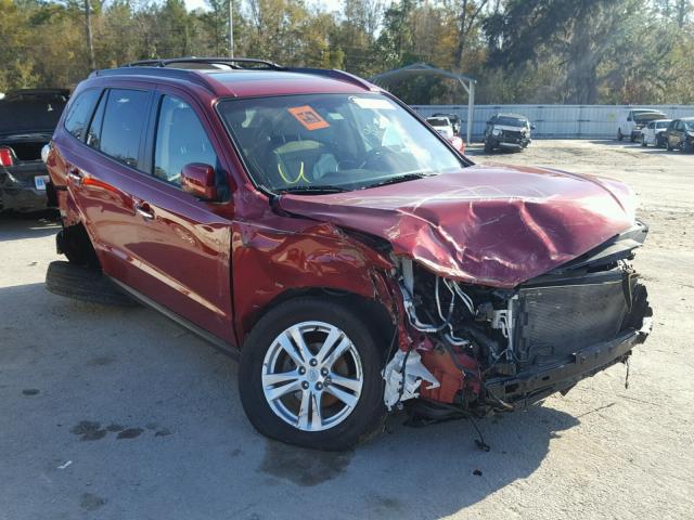 5XYZK4AG4BG075558 - 2011 HYUNDAI SANTA FE L RED photo 1