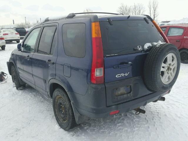 JHLRD78864C807533 - 2004 HONDA CR-V EX BLUE photo 3
