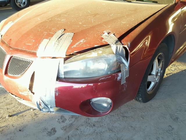 2G2WP522541356914 - 2004 PONTIAC GRAND PRIX ბურგუნდია ფოტო 9