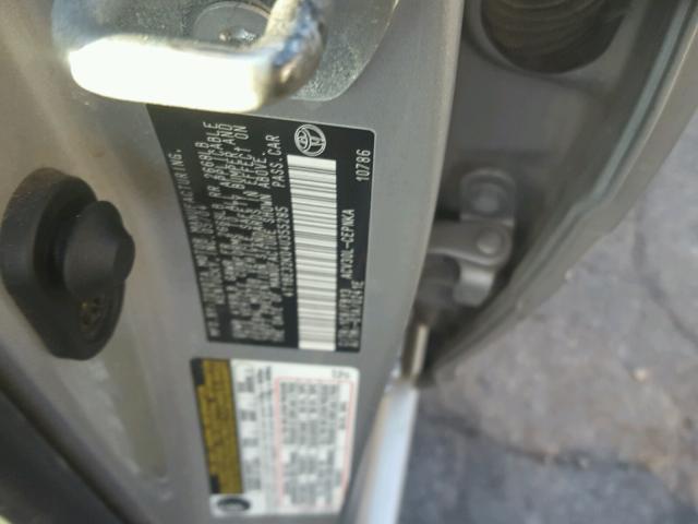 4T1BE32K04U355285 - 2004 TOYOTA CAMRY LE ვერცხლისფერი ფოტო 10