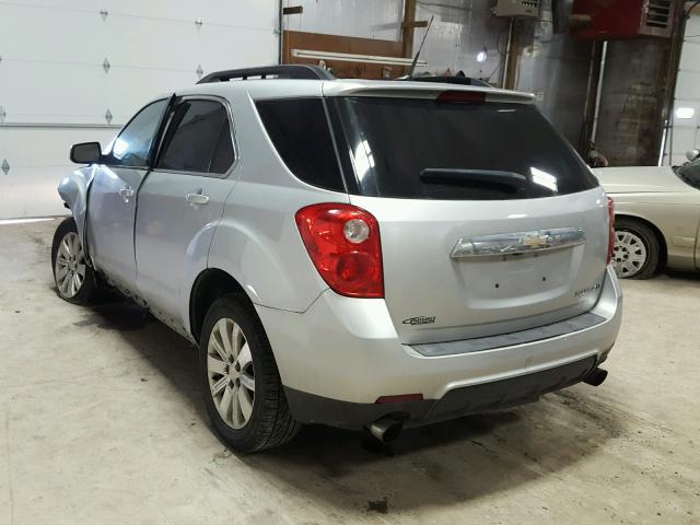 2CNFLPE50B6455872 - 2011 CHEVROLET EQUINOX LT SILVER photo 3