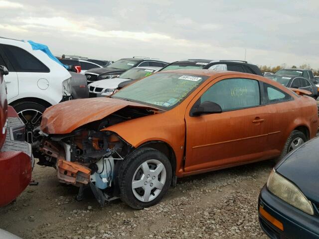 1G1AK15F077264329 - 2007 CHEVROLET COBALT LS ORANGE photo 2