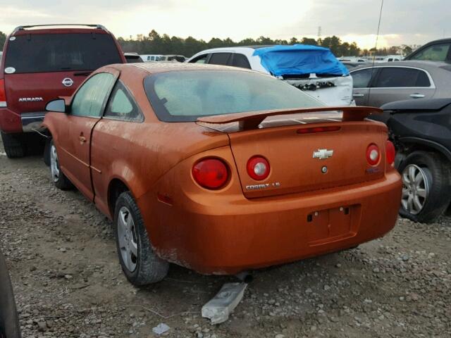 1G1AK15F077264329 - 2007 CHEVROLET COBALT LS ORANGE photo 3