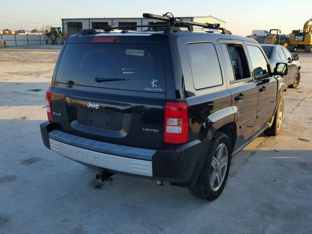 1J8FF48W47D397278 - 2007 JEEP PATRIOT LI BLACK photo 4