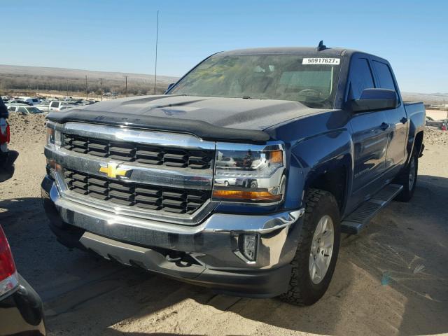 3GCUKREC8GG114109 - 2016 CHEVROLET SILVERADO BLUE photo 2