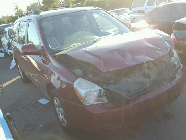 KNDMB233076168421 - 2007 KIA SEDONA EX RED photo 1