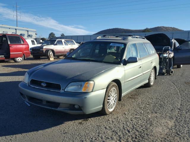 4S3BH635136303964 - 2003 SUBARU LEGACY L GREEN photo 2