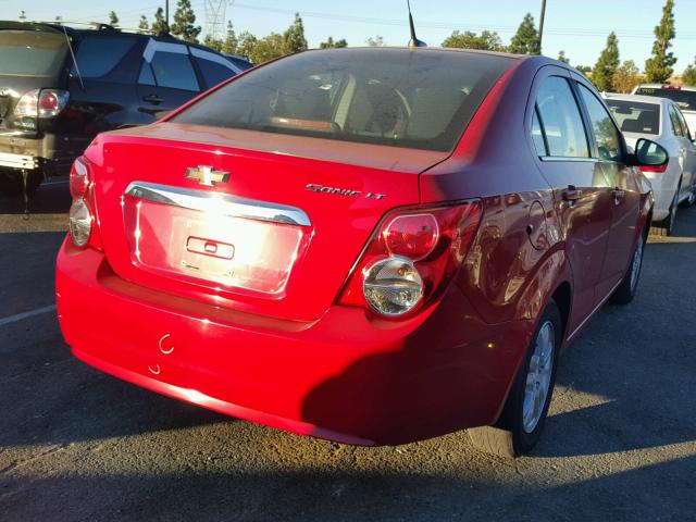 1G1JC5SH4C4195781 - 2012 CHEVROLET SONIC LT RED photo 4