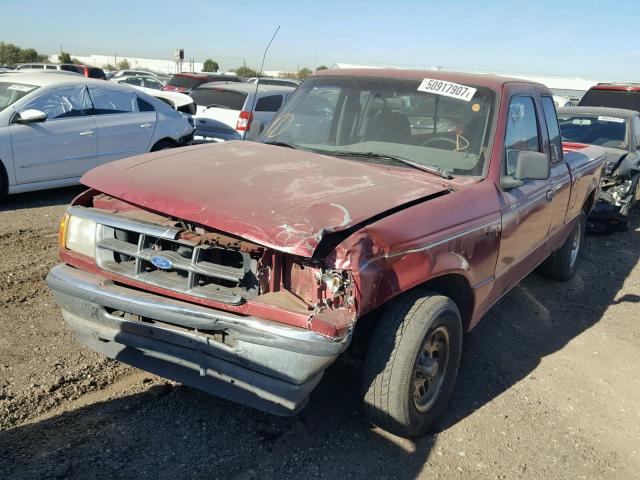 1FTCR14A4RPB10727 - 1994 FORD RANGER SUP RED photo 2