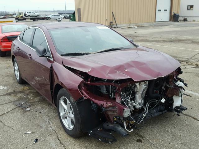 1G1ZB5ST9GF295167 - 2016 CHEVROLET MALIBU LS MAROON photo 1